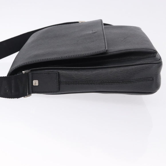 Salvatore Ferragamo Shoulder Bag Leather Black Silver Auth ka5625