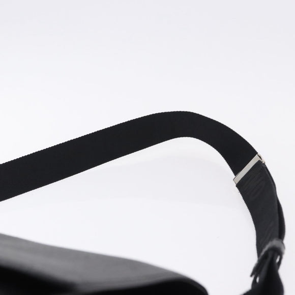 Salvatore Ferragamo Shoulder Bag Leather Black Silver Auth ka5625