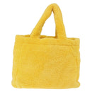 PRADA Tote Bag Pile Yellow Silver Auth ka5626V-2