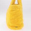 PRADA Tote Bag Pile Yellow Silver Auth ka5626V-4