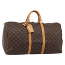 LOUIS VUITTON Monogram Keepall 55 Boston Bag M41424 LV Auth ka5627-1