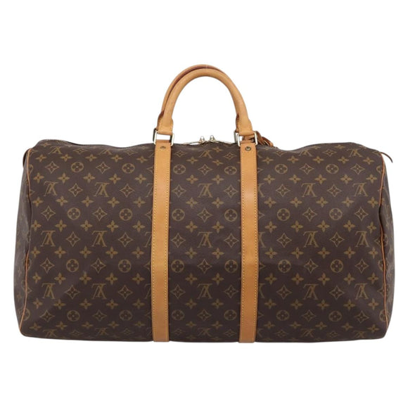 LOUIS VUITTON Monogram Keepall 55 Boston Bag M41424 LV Auth ka5627