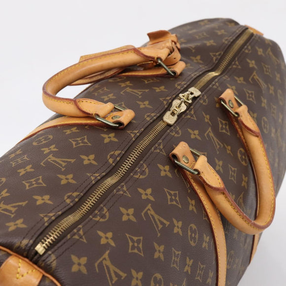 LOUIS VUITTON Monogram Keepall 55 Boston Bag M41424 LV Auth ka5627