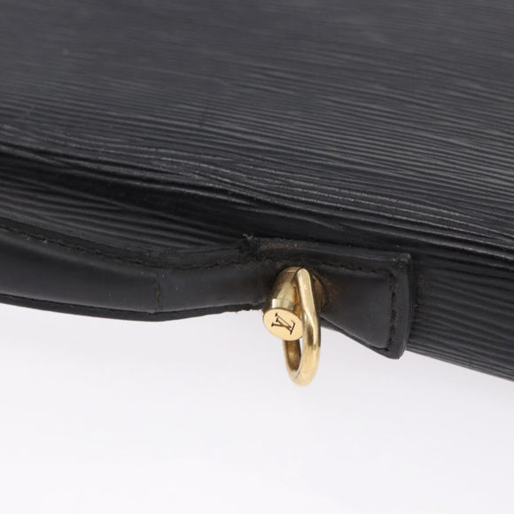 LOUIS VUITTON Epi Porte Documents Bandouliere Briefcase Black M54462 Auth ka5630