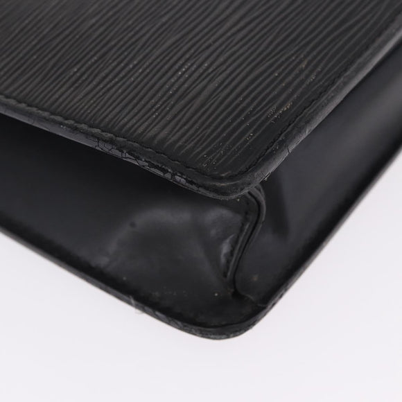 LOUIS VUITTON Epi Porte Documents Bandouliere Briefcase Black M54462 Auth ka5630