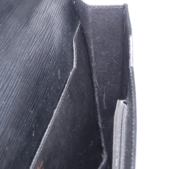 LOUIS VUITTON Epi Porte Documents Bandouliere Briefcase Black M54462 Auth ka5630