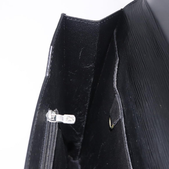 LOUIS VUITTON Epi Porte Documents Bandouliere Briefcase Black M54462 Auth ka5630