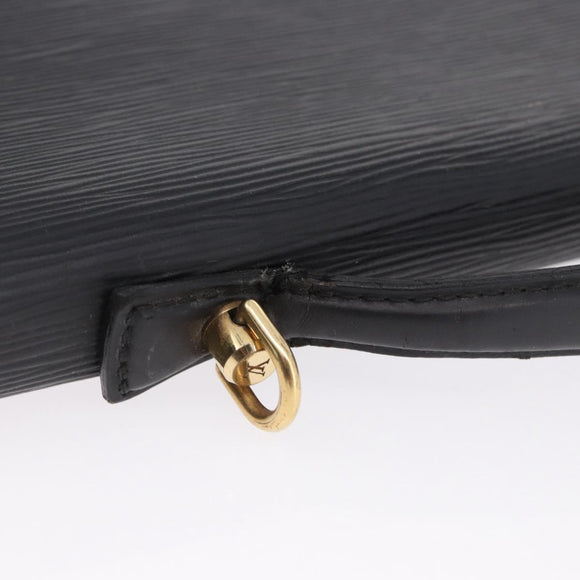 LOUIS VUITTON Epi Porte Documents Bandouliere Briefcase Black M54462 Auth ka5630