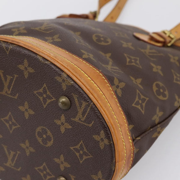 LOUIS VUITTON Monogram Bucket PM Shoulder Bag M42238 LV Auth ka5631