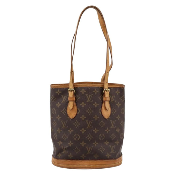 LOUIS VUITTON Monogram Bucket PM Shoulder Bag M42238 LV Auth ka5631