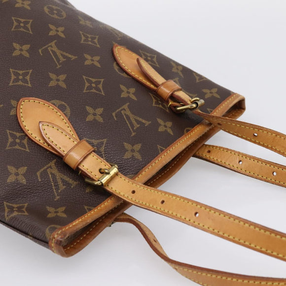 LOUIS VUITTON Monogram Bucket PM Shoulder Bag M42238 LV Auth ka5631