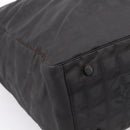 CHANEL New Travel Line Tote Bag Canvas Black Silver CC Auth ka5632-11