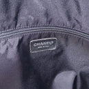 CHANEL New Travel Line Tote Bag Canvas Black Silver CC Auth ka5632-15