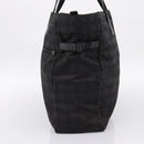 CHANEL New Travel Line Tote Bag Canvas Black Silver CC Auth ka5632-4