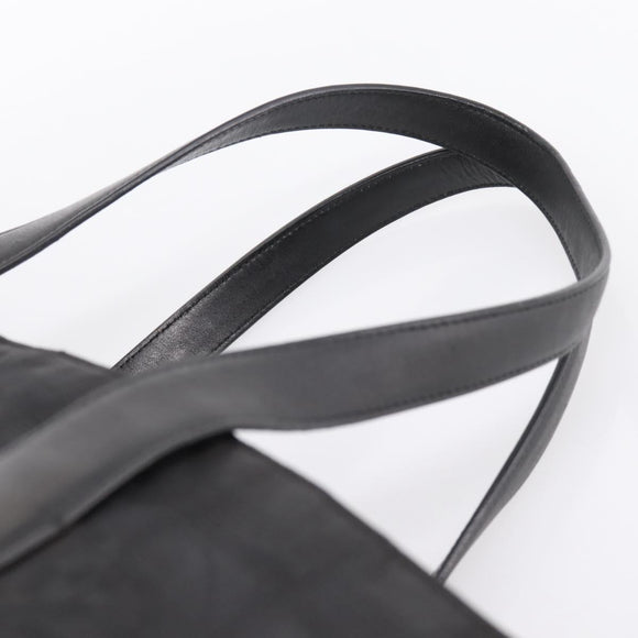 CHANEL New Travel Line Tote Bag Canvas Black Silver CC Auth ka5632