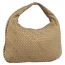 BOTTEGA VENETA INTRECCIATO Hobo Shoulder Bag Leather Gold 115653 Auth ka5633V-1