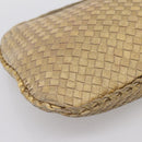 BOTTEGA VENETA INTRECCIATO Hobo Shoulder Bag Leather Gold 115653 Auth ka5633V-14