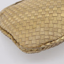 BOTTEGA VENETA INTRECCIATO Hobo Shoulder Bag Leather Gold 115653 Auth ka5633V-16