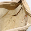 BOTTEGA VENETA INTRECCIATO Hobo Shoulder Bag Leather Gold 115653 Auth ka5633V-19