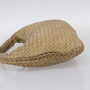 BOTTEGA VENETA INTRECCIATO Hobo Shoulder Bag Leather Gold 115653 Auth ka5633V-3