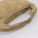 BOTTEGA VENETA INTRECCIATO Hobo Shoulder Bag Leather Gold 115653 Auth ka5633V-7