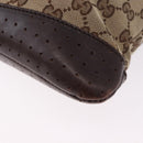 GUCCI GG Canvas Shoulder Bag Beige Silver 145857 Auth ka5634-17