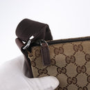 GUCCI GG Canvas Shoulder Bag Beige Silver 145857 Auth ka5634-9