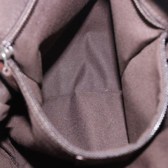 GUCCI GG Canvas Shoulder Bag Beige Silver 145857 Auth ka5634