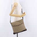 GUCCI GG Canvas Shoulder Bag Beige Silver 145857 Auth ka5634-23