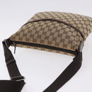 GUCCI GG Canvas Shoulder Bag Beige Silver 145857 Auth ka5634-6