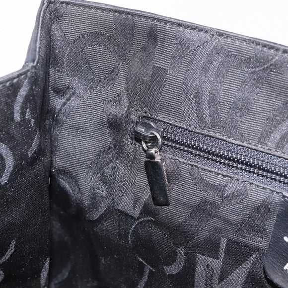 Salvatore Ferragamo Shoulder Bag Leather Black Silver Auth ka5635
