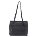 Salvatore Ferragamo Shoulder Bag Leather Black Silver Auth ka5635-3