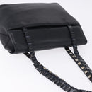 Salvatore Ferragamo Shoulder Bag Leather Black Silver Auth ka5635-6