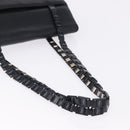 Salvatore Ferragamo Shoulder Bag Leather Black Silver Auth ka5635-7