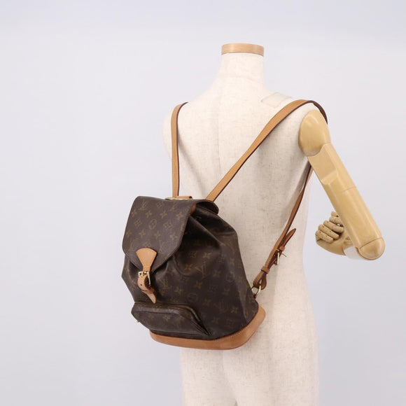 LOUIS VUITTON Monogram Montsouris MM Backpack M51136 LV Auth ka5636