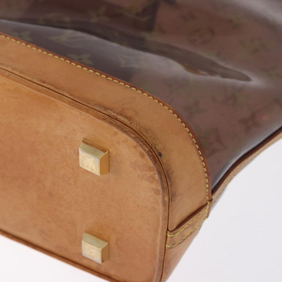 LOUIS VUITTON Monogram Vinyl Cabas Ambre PM Tote Bag Brown M92502 LV Auth ka5637