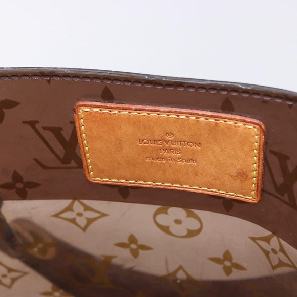 LOUIS VUITTON Monogram Vinyl Cabas Ambre PM Tote Bag Brown M92502 LV Auth ka5637