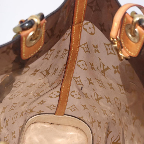 LOUIS VUITTON Monogram Vinyl Cabas Ambre PM Tote Bag Brown M92502 LV Auth ka5637