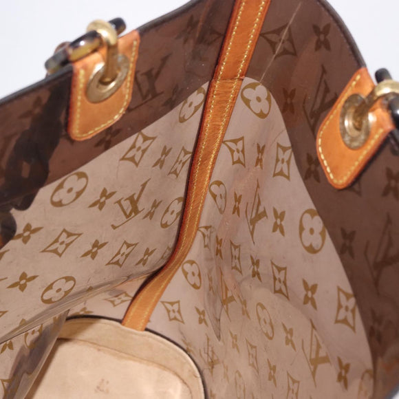 LOUIS VUITTON Monogram Vinyl Cabas Ambre PM Tote Bag Brown M92502 LV Auth ka5637