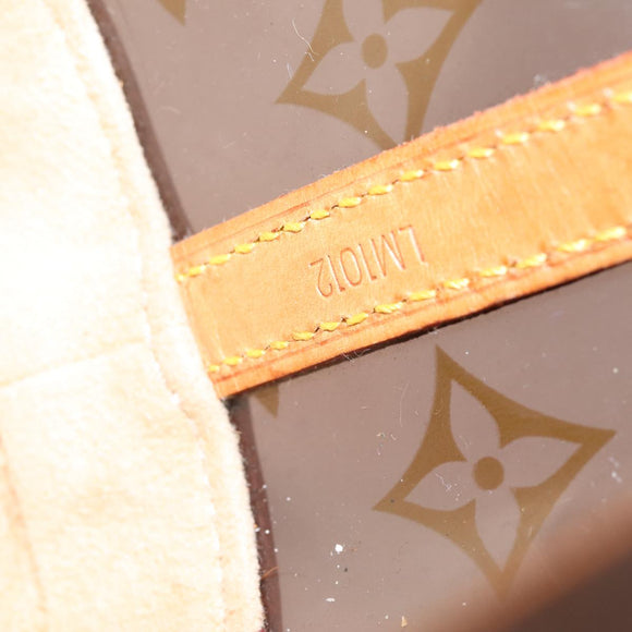 LOUIS VUITTON Monogram Vinyl Cabas Ambre PM Tote Bag Brown M92502 LV Auth ka5637