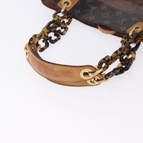 LOUIS VUITTON Monogram Vinyl Cabas Ambre PM Tote Bag Brown M92502 LV Auth ka5637