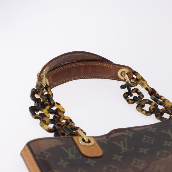 LOUIS VUITTON Monogram Vinyl Cabas Ambre PM Tote Bag Brown M92502 LV Auth ka5637
