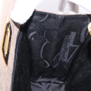 Salvatore Ferragamo Gancini Chain Shoulder Bag Suede Beige Gold Auth ka5639-19