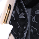 Salvatore Ferragamo Gancini Chain Shoulder Bag Suede Beige Gold Auth ka5639-21