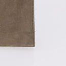Salvatore Ferragamo Gancini Chain Shoulder Bag Suede Beige Gold Auth ka5639-4