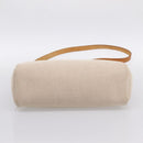 HERMES Herbag Ad PM Backpack Canvas Leather Beige Silver Auth ka5642V-11