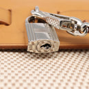 HERMES Herbag Ad PM Backpack Canvas Leather Beige Silver Auth ka5642V-17