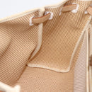 HERMES Herbag Ad PM Backpack Canvas Leather Beige Silver Auth ka5642V-23