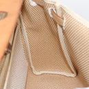 HERMES Herbag Ad PM Backpack Canvas Leather Beige Silver Auth ka5642V-24