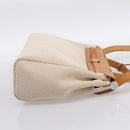 HERMES Herbag Ad PM Backpack Canvas Leather Beige Silver Auth ka5642V-5